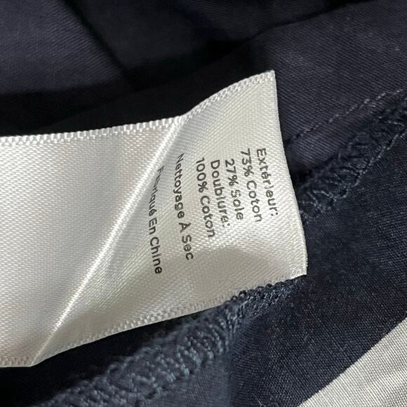 Talbots Women’s Midi Dress Sz 6 Black/White Striped Gauzy Lined Lightweight - Picture 3 of 4